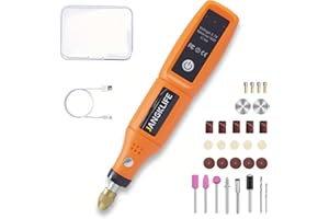 JANGKLIFE Cordless Rotary Tool, 3.7V Mini Rotary Tool Kit with 31 Accessories, 3-Speed Adjustment - Lightweight & Portable - Ideal for Polishing, Sanding, Grinding, Drilling, and DIY Crafts