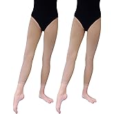 Phoeswan Ballet Tights for Girls/Women, Convertible/Footless Dance Tights for Ballet, Gymnastics, School, 2 or 3 Pairs/Pack