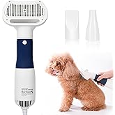 3-in-1 Pet Hair Dryer & Slicker Brush for Dogs & Cats – Portable, Professional, Adjustable Temp, Overheat Protection Dog Hair Dryer