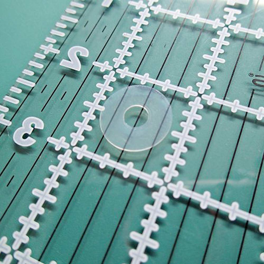 Non-Slip Ruler Grips, Tukcherry Adhesive Rings for Quilt Templates with Rotary Cutters, 2 Sheets, 96 Pieces Total - 48 Large & 48 Small