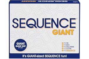 Jax Giant (aka Jumbo) SEQUENCE Game - Box Edition with Cushioned Mat, Cards and Chips, Package Colors May Vary , Blue, 27" x 32"