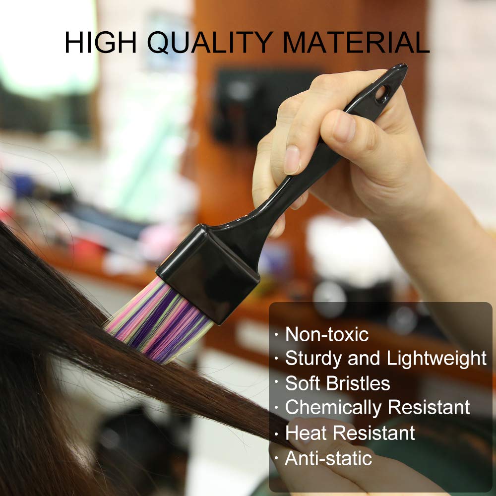 3 Pieces Barber Hair Dye Brushes Kit, Hair Color Dye Brush Tool Set, Professional Suitable for Beauty Salon & Home DIY Coloring Brush : Beauty