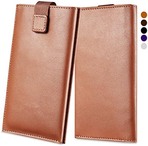 Genuine Leather Wallet Pouch Sleeve Case Cover 4.8 inch For iPhone 7,iPhone 6/6s,Samsung Galaxy S7/S6 by INSEL (BROWN)