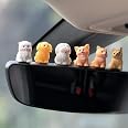 6-Piece Cute Owl Car Dashboard Decor Set – Resin Ornaments For Rearview Mirror & Interior Decor – Funny Gift For Women