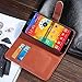 RAYTOP Luxury Classic Brown GG Logo Leather Wallet Cases Flip Covers for Samsung Galaxy Note 3 Note3 with Kickstand Men Women Stylish Classy Vintage Decent Sleek Unique Matte Multipurpose Card Holder