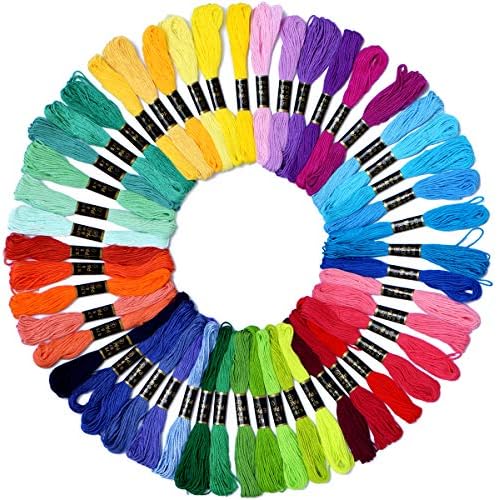 Embroidery Floss Rainbow Color 50 Skeins Per Pack Cross Stitch Threads Friendship Bracelets