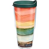 Tervis Inkreel - Evening Tides Made in USA Double Walled Insulated Tumbler Travel Cup Keeps Drinks Cold & Hot, 24oz, Classic