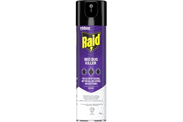Raid Bed Bug Killer, Bed Bug Spray for Indoor Use Kills Bed Bugs and Eggs on Contact, 350g