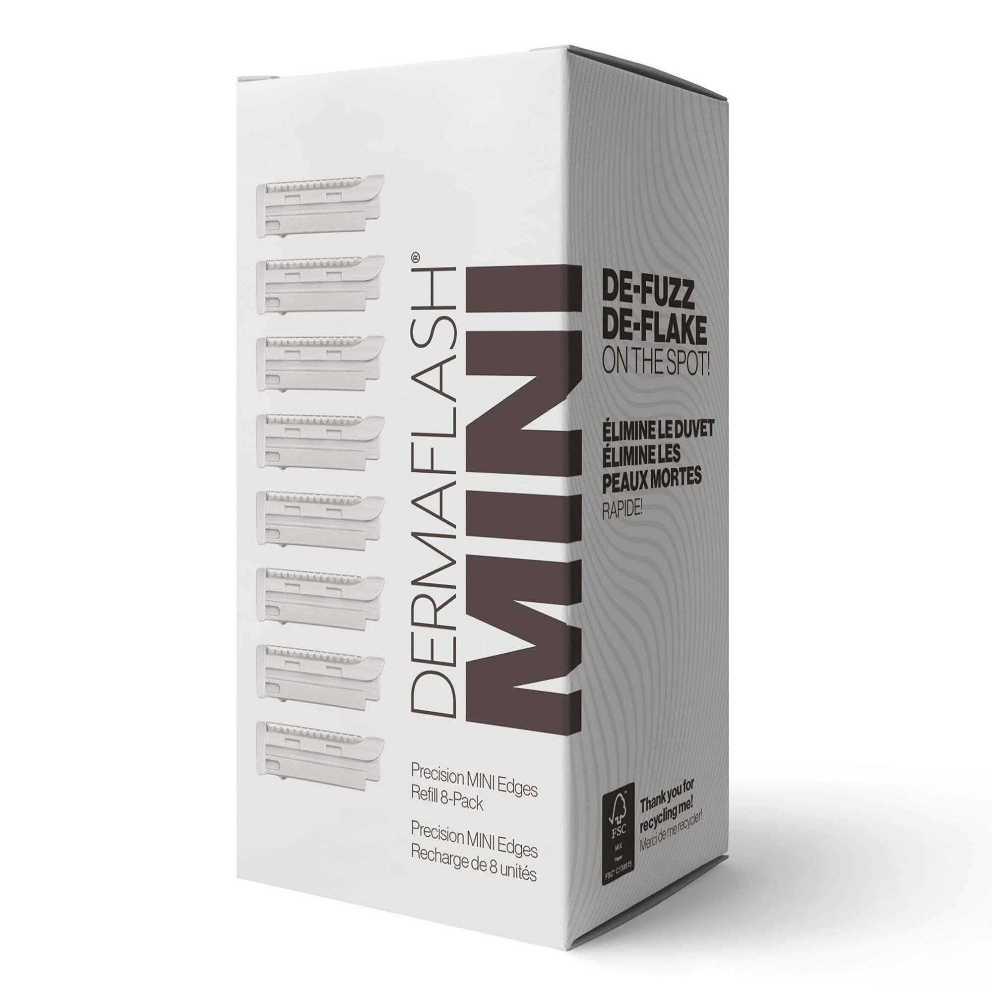 DERMAFLASH MINI Precision Edges Facial Hair Remover Replenishment Set, 8-Pack Refill