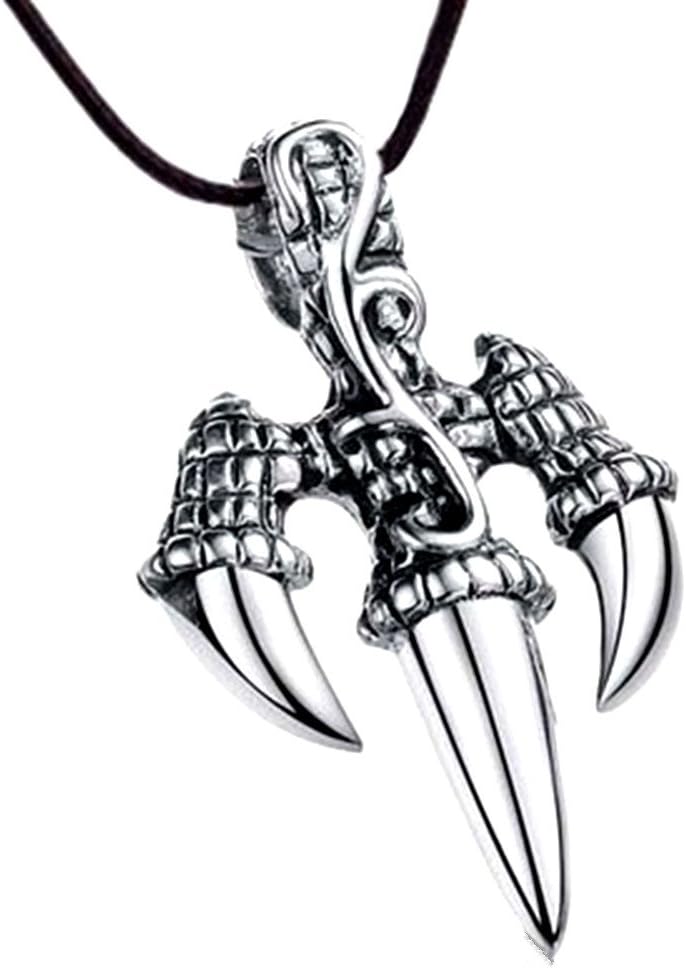 Men?s Leather Necklace with Stainless Steel Pendant Cross Shape,with a Jewelry Bag