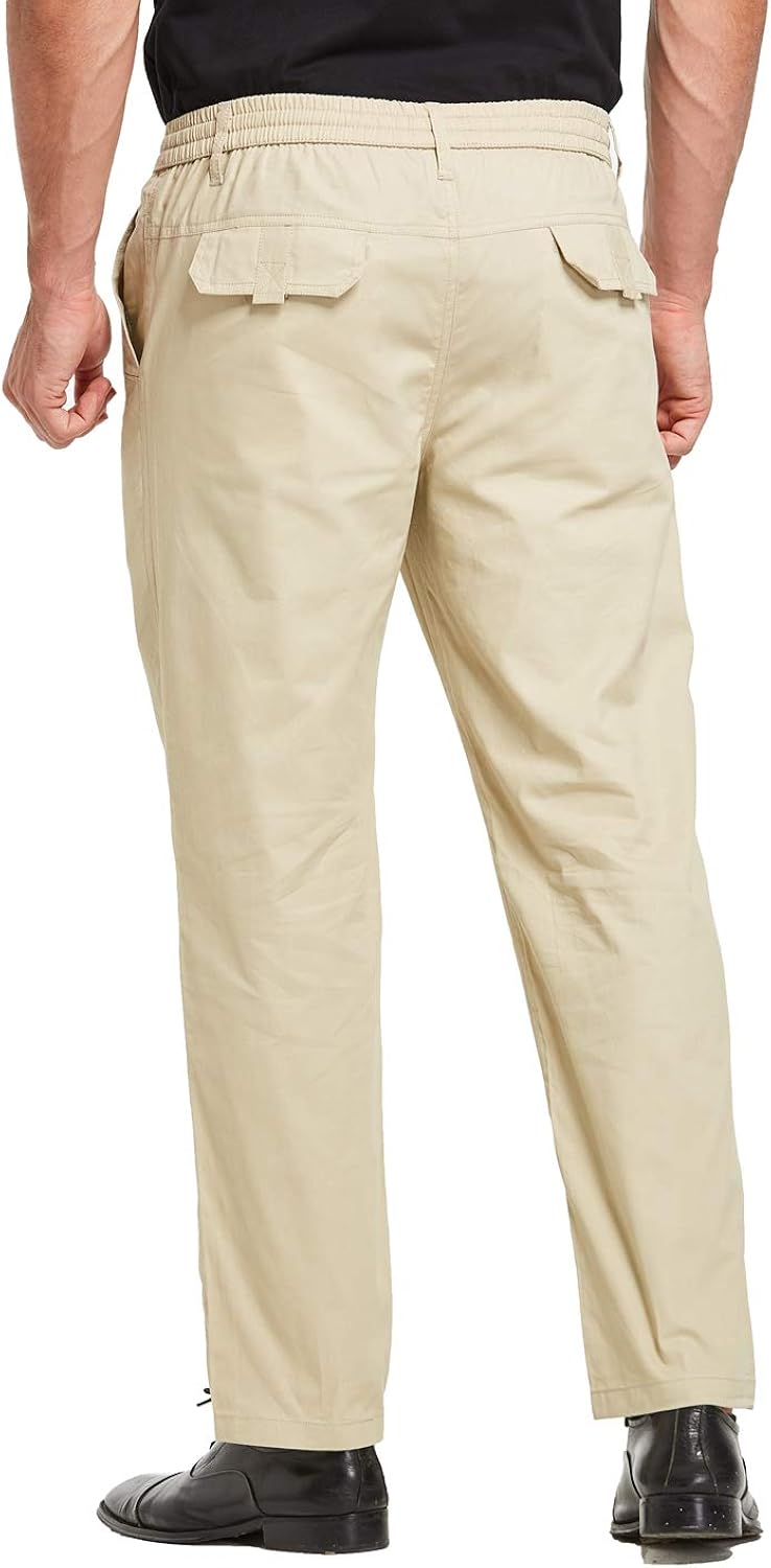 elasticated chino trousers