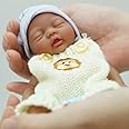 Miaio Reborn Baby Doll Boy 7 Inch Silicone Doll Mini Realistic Newborn Baby Dolls Silicone Full Body Stress Relief for Adults Hand Made with Feeding & Bathing Accessories