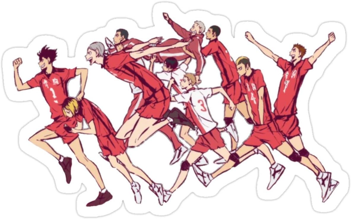 pix Haikyuu Nekoma Team Logo mrmint stickers nekoma haikyuu 3x4 inch laptop decals 3 pcs pack