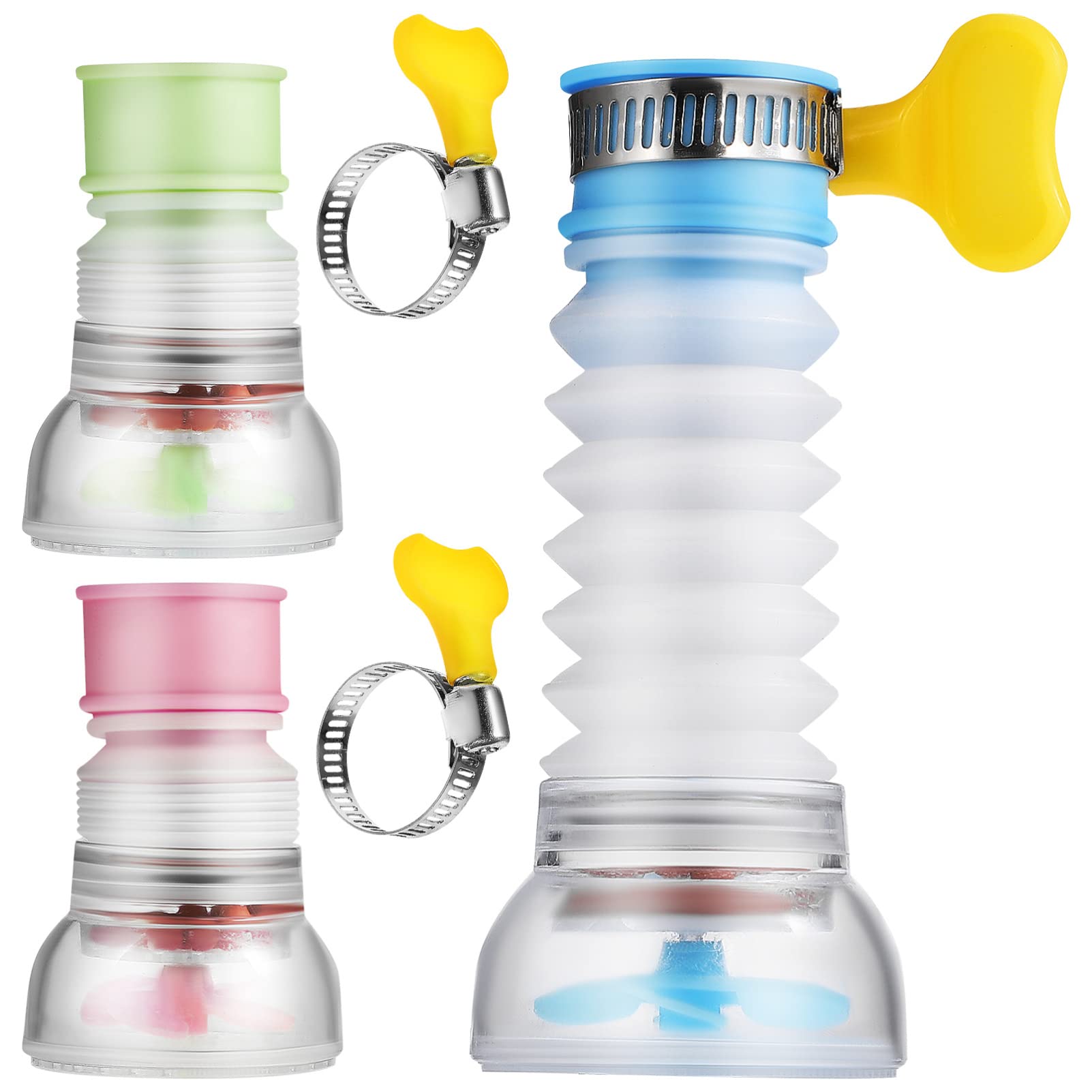 DOITOOL Faucet Filter 3 Pack Kitchen Sink Aerator with Activated Carbon Water Purifier Tap Head Filter for Splash Proof and Easy Cleaning