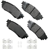 Akebono ACT1879 Ultra-Premium Ceramic Rear Disc Brake Pads , GREY