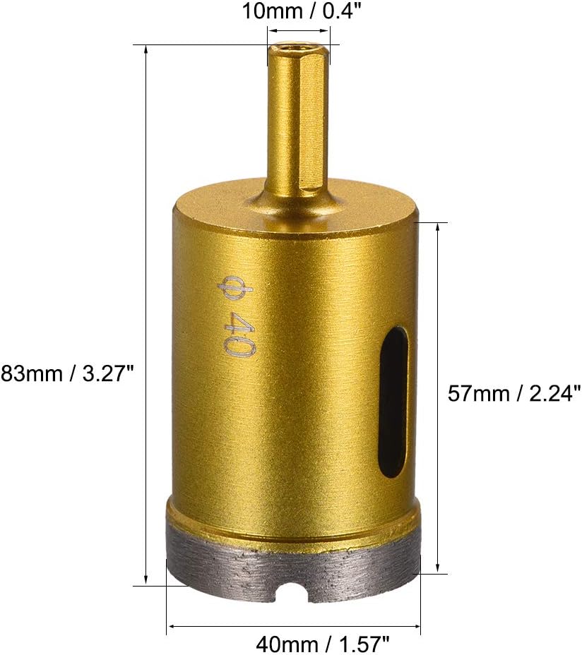 sourcing map 40mm Dry/Wet Hole Saws Diamond Core Drill Bit for Concrete Brick Block Stone Masonry Tile Glass - Image 5