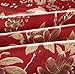 Wake In Cloud - Floral Comforter Set, Vintage Flowers Toile Coquette Pattern Printed, Soft Lightweight Bedding, 3 Pieces, Red, King Size