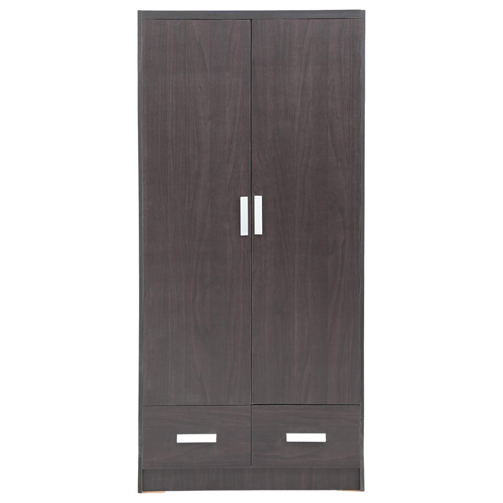Aft 2 Door Wooden Wardrobe Cupboard With 2 Drawers Wenge Price In