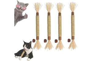 Puriq Natural Silvervine Dental Sticks,Puriq Cat Chew Toy, Kitten Teething Toys for Indoor Cats (4pcs)