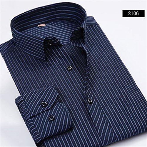 Musamk Dashing New Fashion Spring 2016 Classic Men Striped Dress Shirt Long Sleeve Turn-down Collar Regular-Fit Mens Shirts Designer Camisa 2106S Asian size High Grade