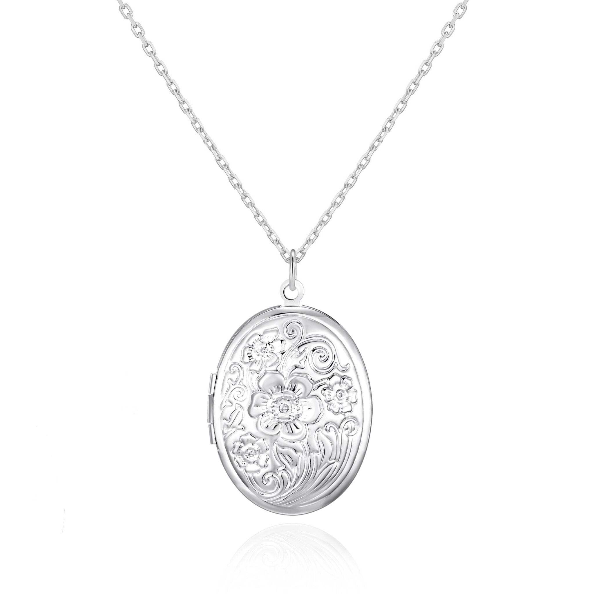 Philip Jones Silver Plated Oval Locket