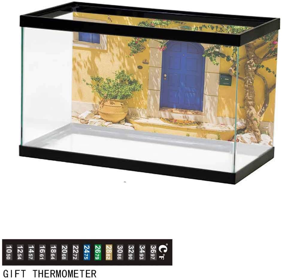 wwwhsl Aquarium Background,Poster Fish Tank Background,Sunset Over Harvest Wheat Nature Rural Field Autumn Landscape Underwater Poster Fish Tank Wall Decorations Sticker