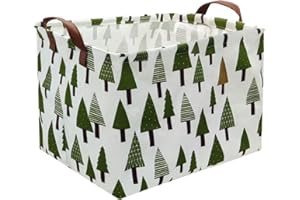 FXOCSHE Laundry Basket Green Hamper Fabric Laundry Hamper,for baby hamper Nursery Toy Organizer tree room decor,Gift Basket (tree)