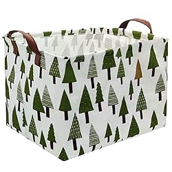 FXOCSHE Laundry Basket Green Hamper Fabric Laundry