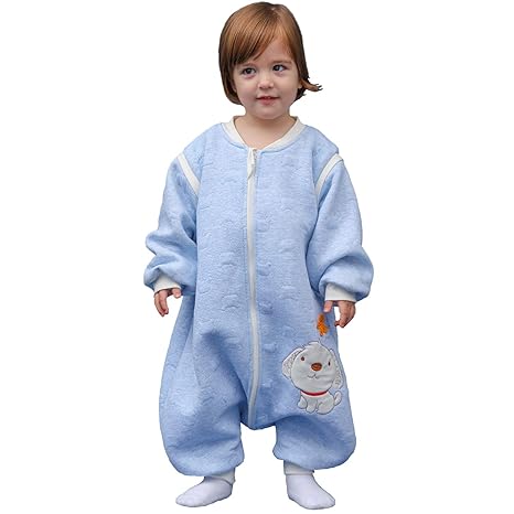 Schläfsack baby langarm winter kinderSchlafsack?Hund Muster Baby Schlafsack mit Füßen Baumwolle Junge Mädchen unisex ganzjahr
