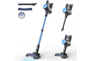 UML0 N8 Cordless Vacuum Cleaner, Lightweight Stick Vacuum with Powerful Suction, 2200mAh Battery, 40 Mins Runtime, Self-Standing, Rechargeable Vacuum Cleaners for Home Hardwood Floor Carpet Pet Hair