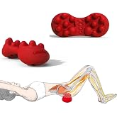 LittleMum Back Trigger Point Massager for QL,Gluteus &amp; Piriformis Pain | For Release QL, Gluteus, Piriformis, Upper Back Muscle Knots and Tightness to Relieve back Pain, Hip and buttock pain