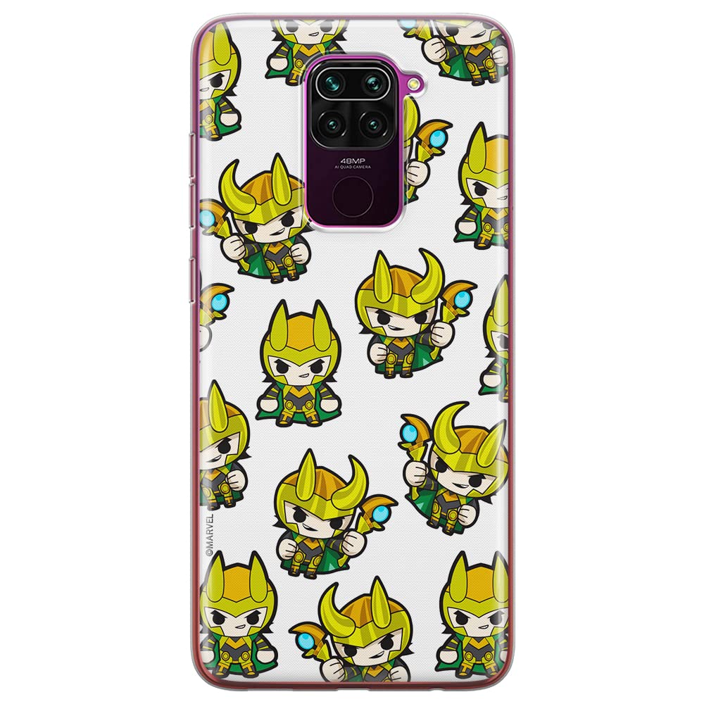 ERT GROUP mobile phone case for Xiaomi REDMI NOTE 9 original and officially Licensed Marvel pattern Loki 003 optimally adapted to the shape of the mobile phone, case made of TPU