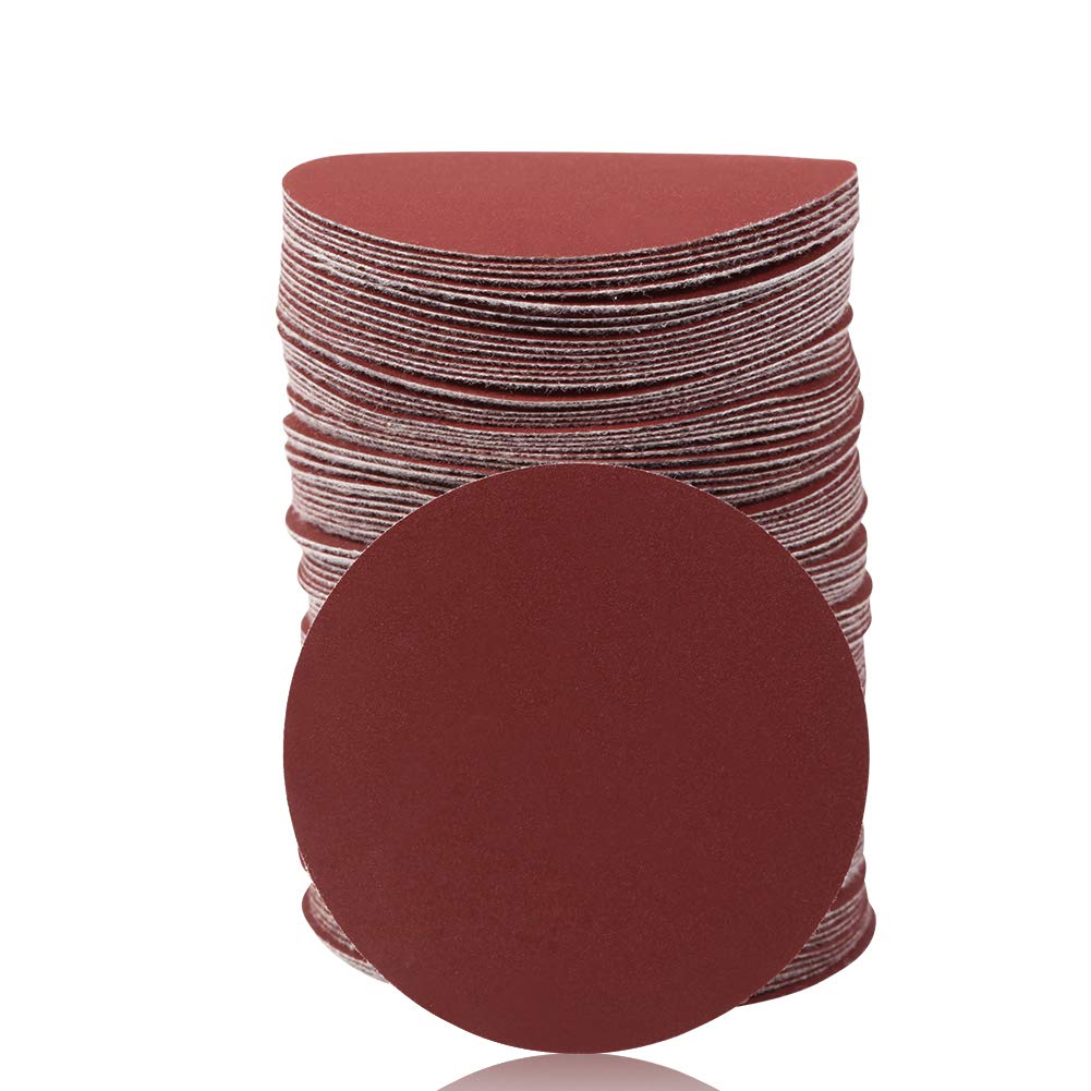 SPEEDWOX Hook and Loop Sanding Discs 100pcs 3 inch 600 Grit Sandpaper for Wood Drill Grinder Rotary Tools No Hole