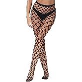 Leypafy Sexy Fishnet Leggings Tights High Waist Patterned Pantyhose Stockings for Women One Size Fit All