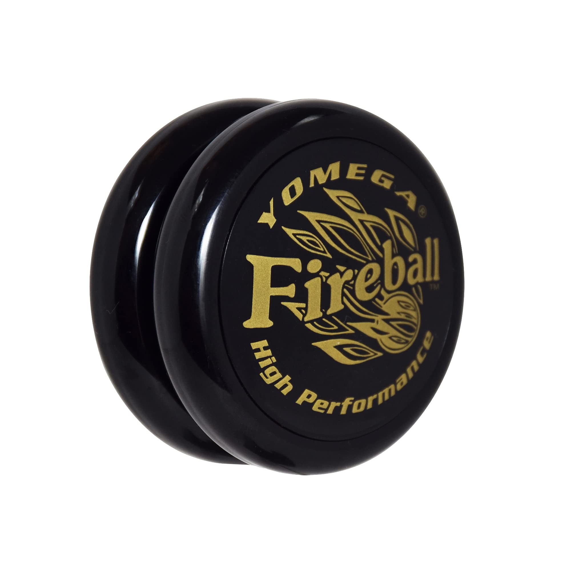 Yomega Fireball YoYo -HIGH Performance Responsive Transaxle Yoyo, Great for string tricks for advance Players to Perform Like Pros + Extra 2 yo yo Strings & 3 Month Warranty (black/gold)