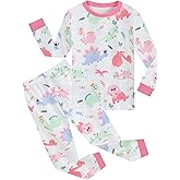 Little Hand Toddler Girls Pajama Cute Dinosaur Pjs Strawbeery Jammies Kids Kitty Cat 2 Piece Flamingo Sleepwear Sets Age 2-7