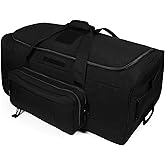 Military Wheeled Deployment Bag Large Tactical Heavy Duty Duffel Bag for Camping Hiking (Black)