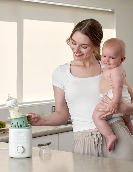 MOMCOZY RETAIN NUTRIENTS BOTTLE WARMER, 9-IN-1 BABY BOTTLE WARMER WITH NIGHT LIGHT, ACCURATE TEMPERATURE TO PRESERVE FULLEST NUTRIENTS IN BREAST MILK, BOTTLE WARMERS FOR ALL BOTTLES