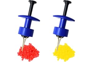 YMPEKA 2X Pellet Bander Tool Set, 500pcs Skin Tag Rubber Band for Fishing Terminal Tackle，Bander Tool Micro Bait Bands Banding Match Coarse Fishing Terminal Tackle Set