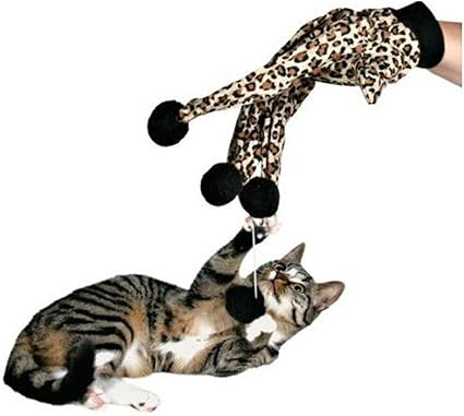 Kommii 1 Pet Jouets Pour Chat Leopard Gant Ball Teaser