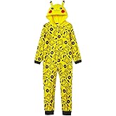 Pokemon Onesie Pajamas with Hood - Bundle with Pikachu Onesie with Plush Hood Size 4-5 Plus Bookmark, More | Pokemon Onesie for Boys, Kids, Toddlers Multicolor