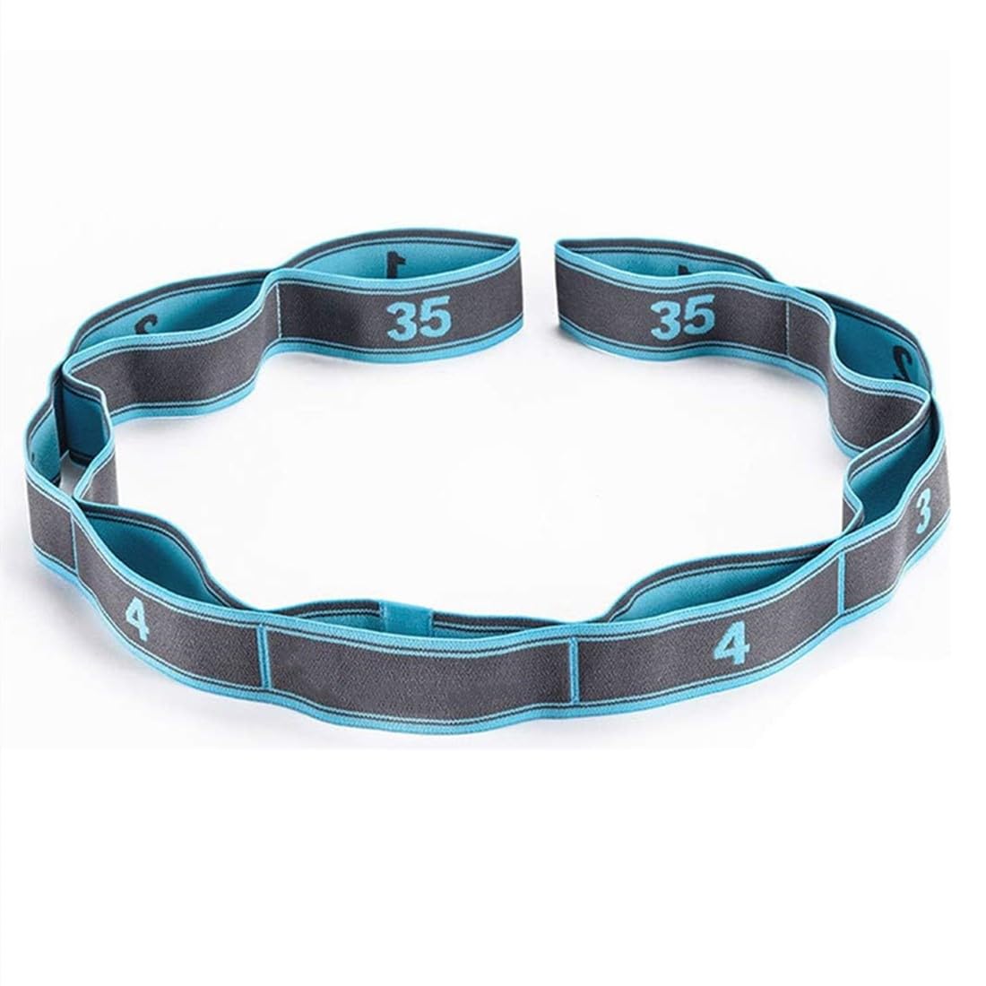 Stretch Strap With Multi Loops Yoga Exercise Trainer Bands latin band (Blue)
