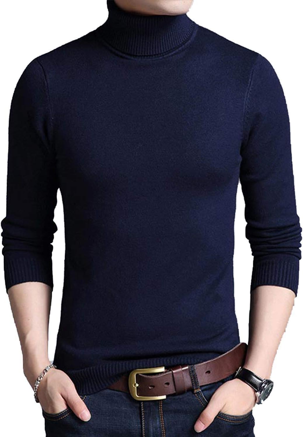 Tpring 2017 New Winter Men's Sweater Men's Turtleneck Solid Color Casual Sweater