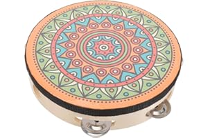 ERINGOGO Tambourin portatif léger instrument de percussion pour la musique design ergonomique bords lisses