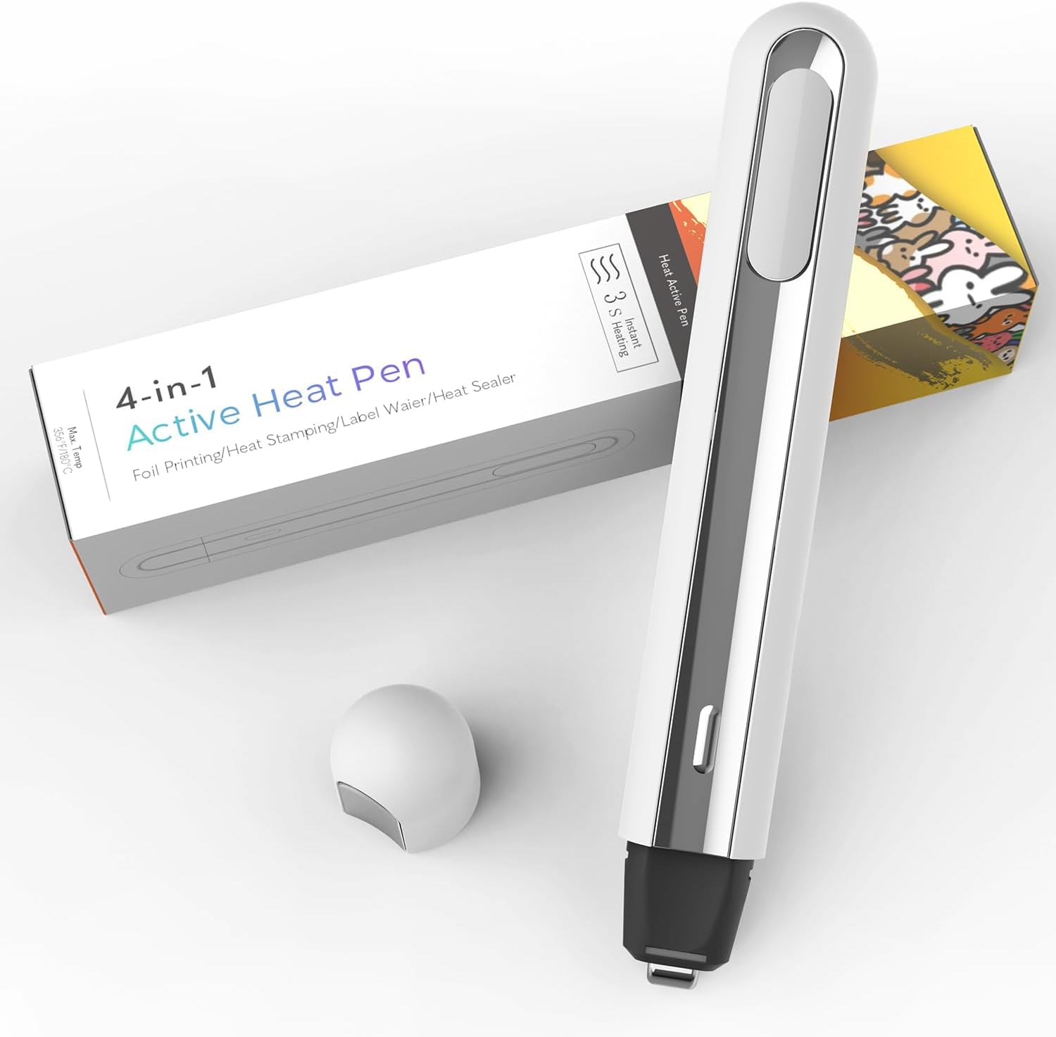 Photo 1 of 4 in1Mini Heat Press Machines, 3S Fast Heating, erasable Thermal Printing Paper, Food Bag Heat Sealer, Suitable for Clothes and Hats, Thermal Transfer Projects, hot Stamping Paper Drawing and Writing