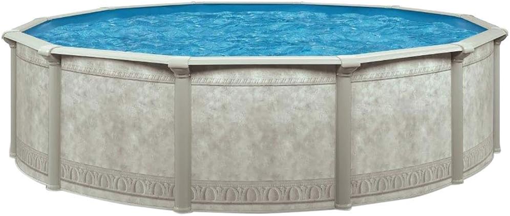 Cornelius Khaki Venetian 18ft x 52in Backyard Above Ground Swimming Pool Package