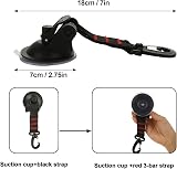 LDHHYH 10pcs Heavy Duty Suction Cups 22lb Rotating D Ring Hooks Camping view 2
