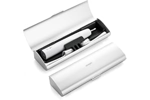 Oralphi Aluminum Electric Toothbrush Travel Case, 2 in 1 Travel Toothbrush Holder for Oral B/Oral-B Pro 1000 1500 5000 7000 and Most Electric Toothbrush for Traveling, Removable Silicone Liner-Silver