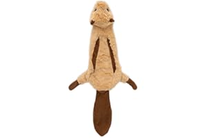 Best Pet Supplies 2-in-1 Fun Skin Stuffless Dog Squeak Toy, Small, Squirrel