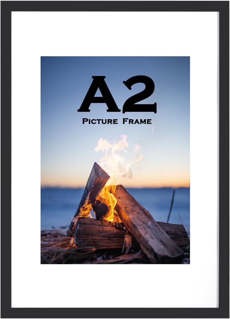 Scholar Tree A2 Photo Frame Black Wood Wall Mounted 42x59.4cm
